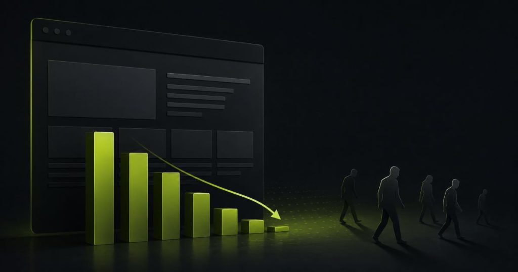 Gráfico de leads perdidos por causa de site barato