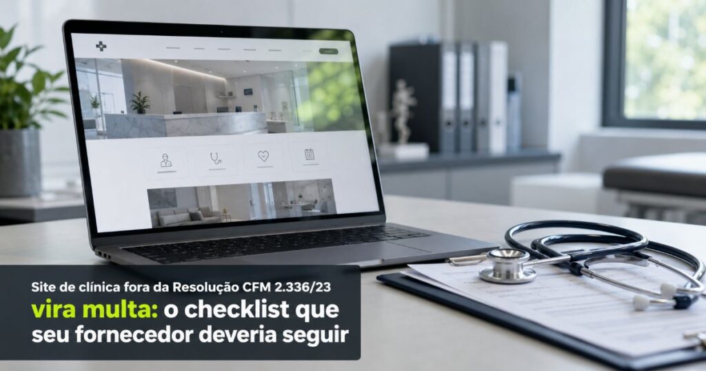 Site Para Clínica Médica Fora da Resolução CFM 2.336/23 Vira Multa: o Checklist Que o Seu Fornecedor Deveria Seguir