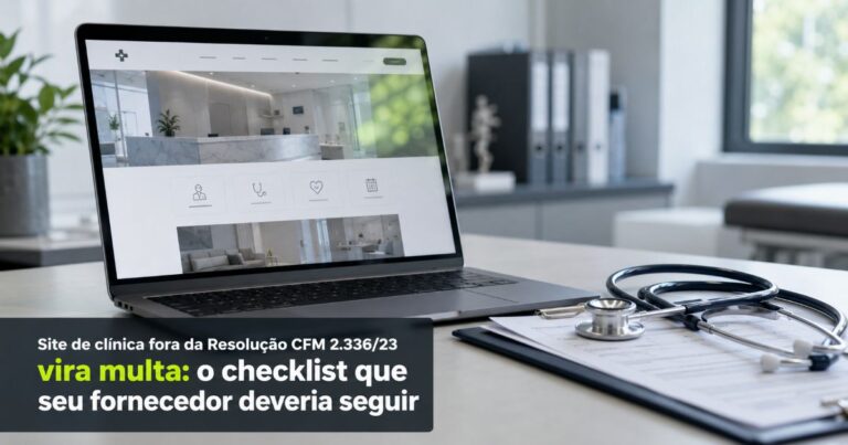 Site Para Clínica Médica Fora da Resolução CFM 2.336/23 Vira Multa: o Checklist Que o Seu Fornecedor Deveria Seguir
