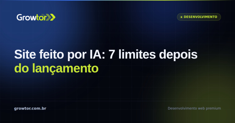 Site Feito por IA: 7 Limites Que Só Aparecem Depois do Lançamento